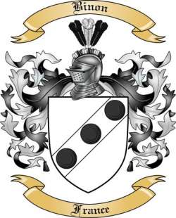 Binon Family Crest from France2