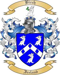 Birch Family Crest from Ireland