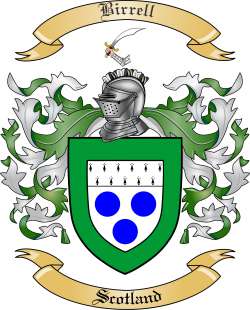 Birrell Family Crest from Scotland