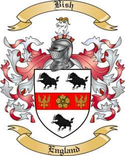 Bish Family Crest from England2