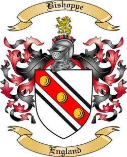 Bishoppe Family Crest from England
