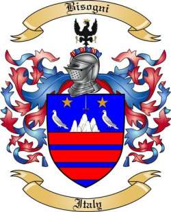 Bisogni Family Crest from Italy