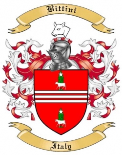 Bittini Family Crest from Italy