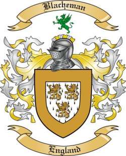 Blacheman Family Crest from England