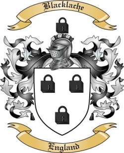 Blacklache Family Crest from England
