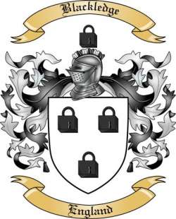Blackledge Family Crest from England