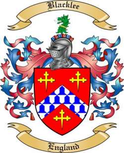 Blacklee Family Crest from England