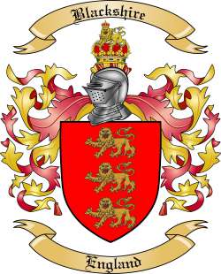 Blackshire Family Crest from England