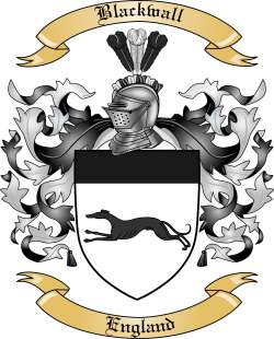 Blackwall Family Crest from England