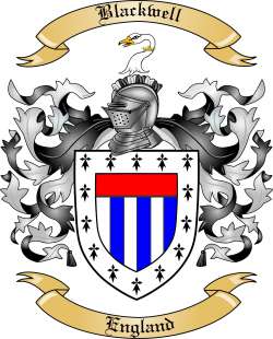Blackwell Family Crest from England