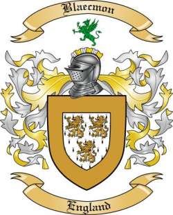 Blaecmon Family Crest from England