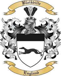 Blaikville Family Crest from England