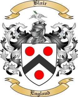 Blair Family Crest from England