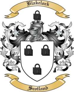 Blakelock Family Crest from Scotland