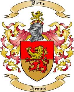 Blanc Family Crest from France