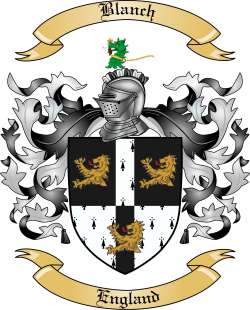 Blanch Family Crest from England