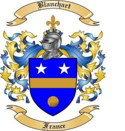 Blanchart Family Crest from France