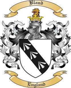 Bland Family Crest from England