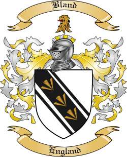 Bland Family Crest from England2