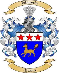 Blansche Family Crest from France