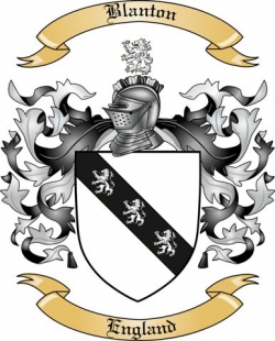 Blanton Family Crest from England