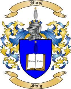 Blasi Family Crest from Italy