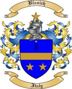 Blasich Family Crest from Italy