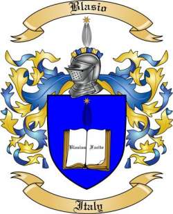 Blasio Family Crest from Italy