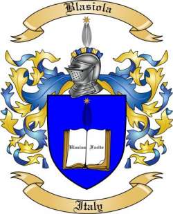 Blasiola Family Crest from Italy