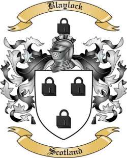 Blaylock Family Crest from Scotland