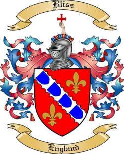 Bliss Family Crest from England