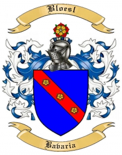 Bloesl Family Crest from Bavaria