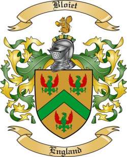 Bloiet Family Crest from England