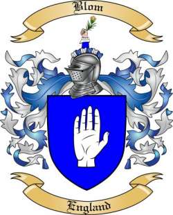 Blom Family Crest from England
