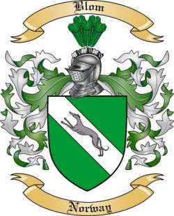 Blom Family Crest from Norway