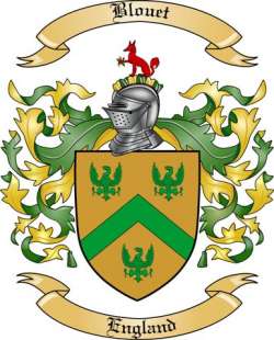 Blouet Family Crest from England
