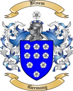 Bluem Family Crest from Germany