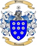 Blumm Family Crest from Germany