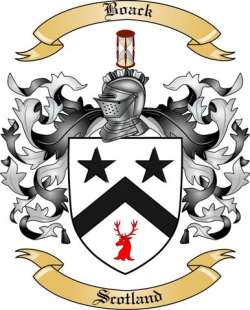 Boack Family Crest from Scotland