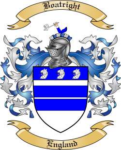 Boatright Family Crest from England
