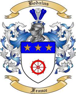 Bodains Family Crest from France