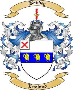 Boddey Family Crest from England