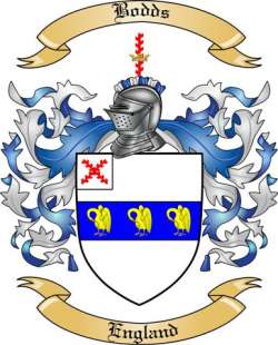 Bodds Family Crest from England