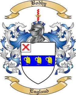 Bodhy Family Crest from England