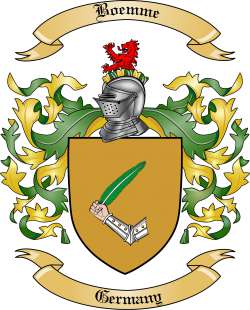 Boemme Family Crest from Germany