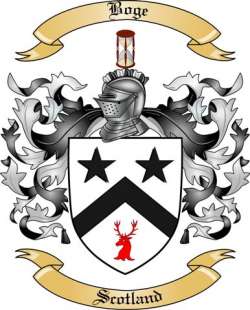 Boge Family Crest from Scotland