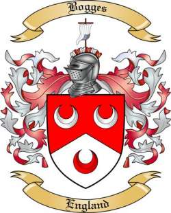 Bogges Family Crest from England