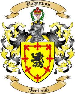 Bohannon Family Crest from Scotland