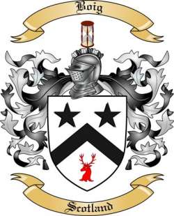 Boig Family Crest from Scotland