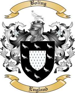 Boling Family Crest from England